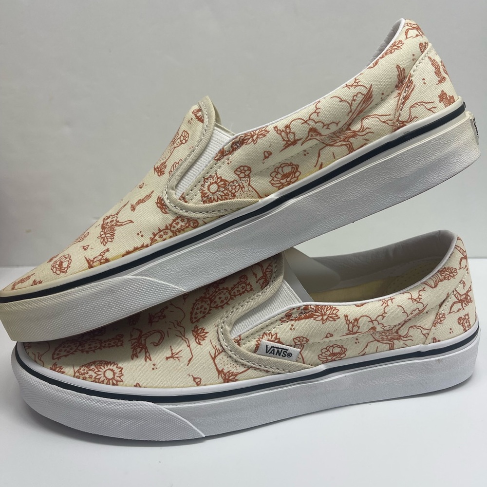 Vans Men’s Classic Slip-On
Desert Vibes Turtle dove/True W Sneakers 
VN0A5JLX8NL - Picture 2 of 16
